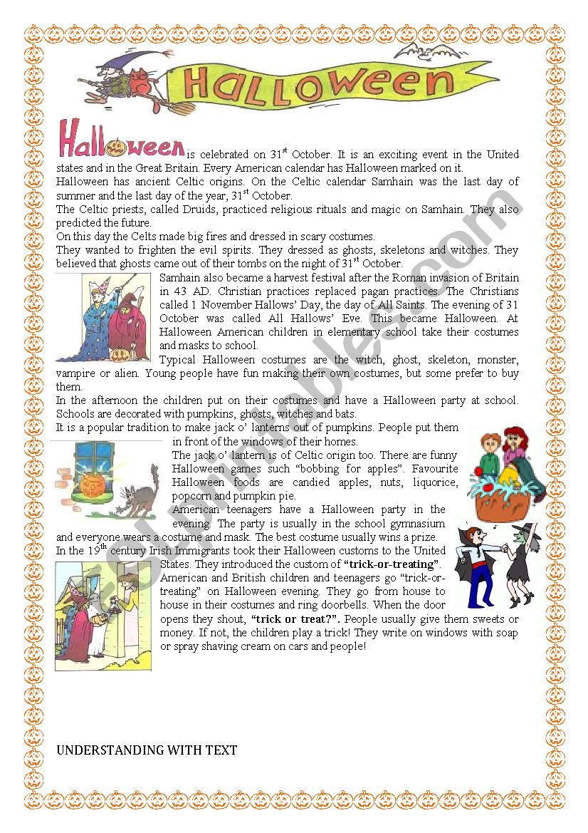 Halloween worksheet