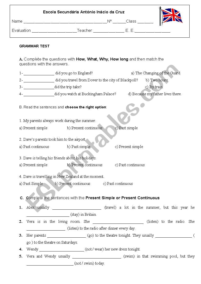 Test worksheet