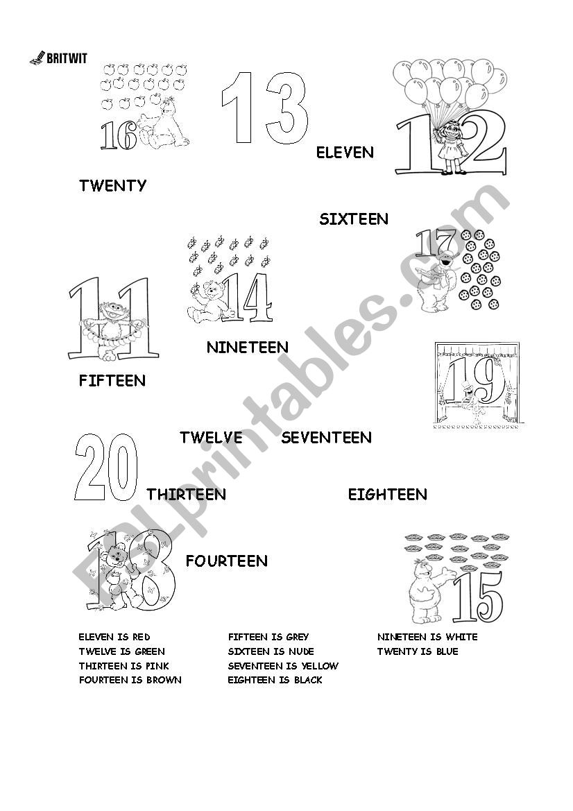 Numbers worksheet