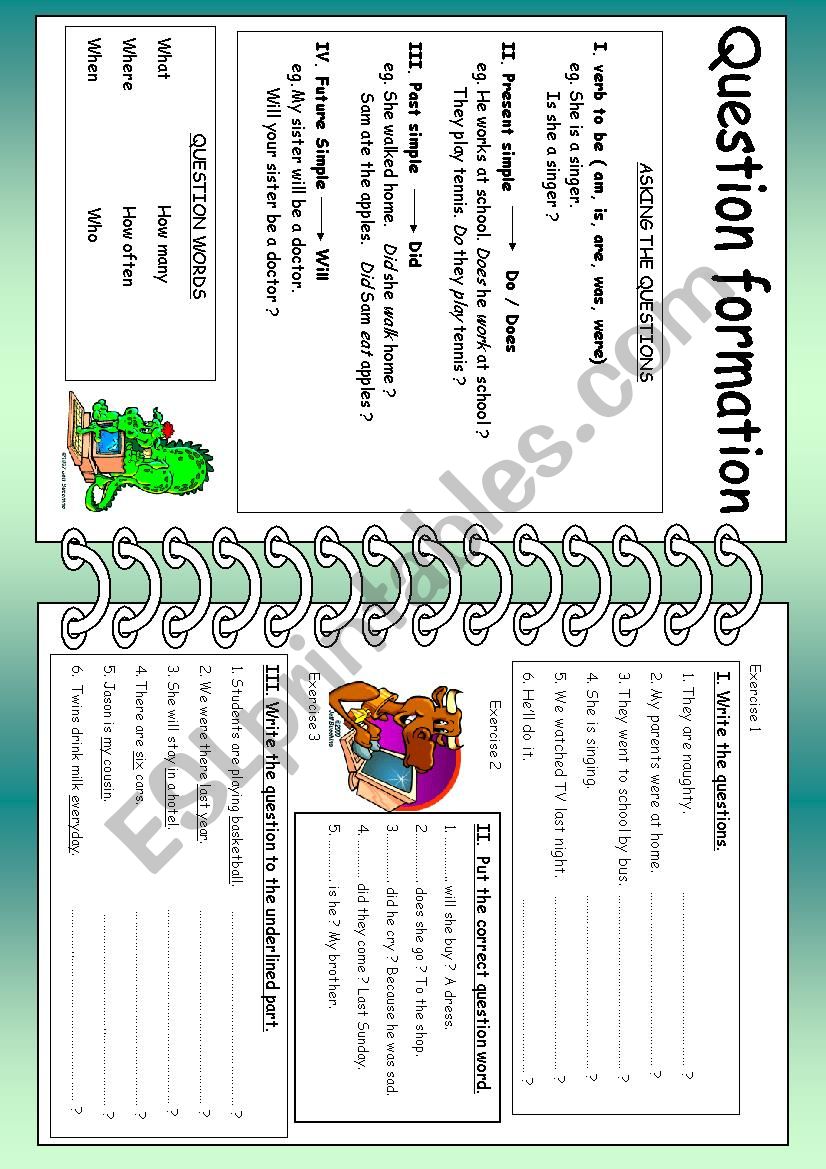 Question formation. worksheet