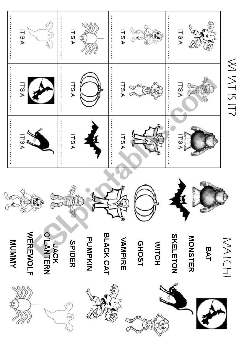 Halloween activities worksheet