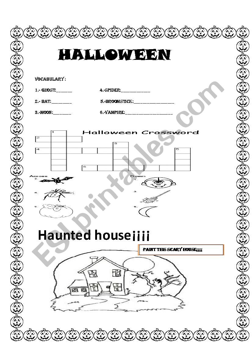 halloween  worksheet