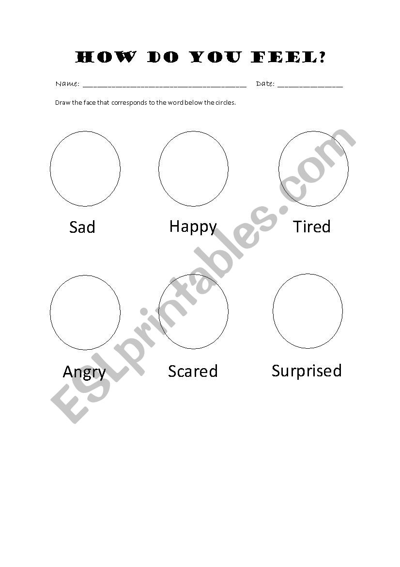 How do you feel? worksheet