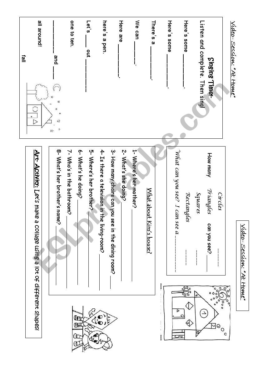 At home- worksheet to work with the video BACKPACK