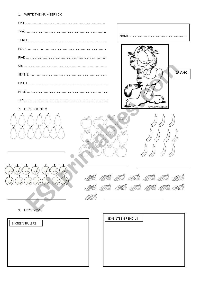 Numbers worksheet