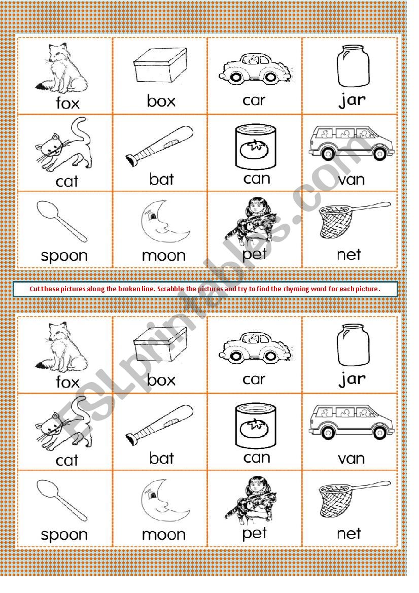 Rhyme Time!!! worksheet