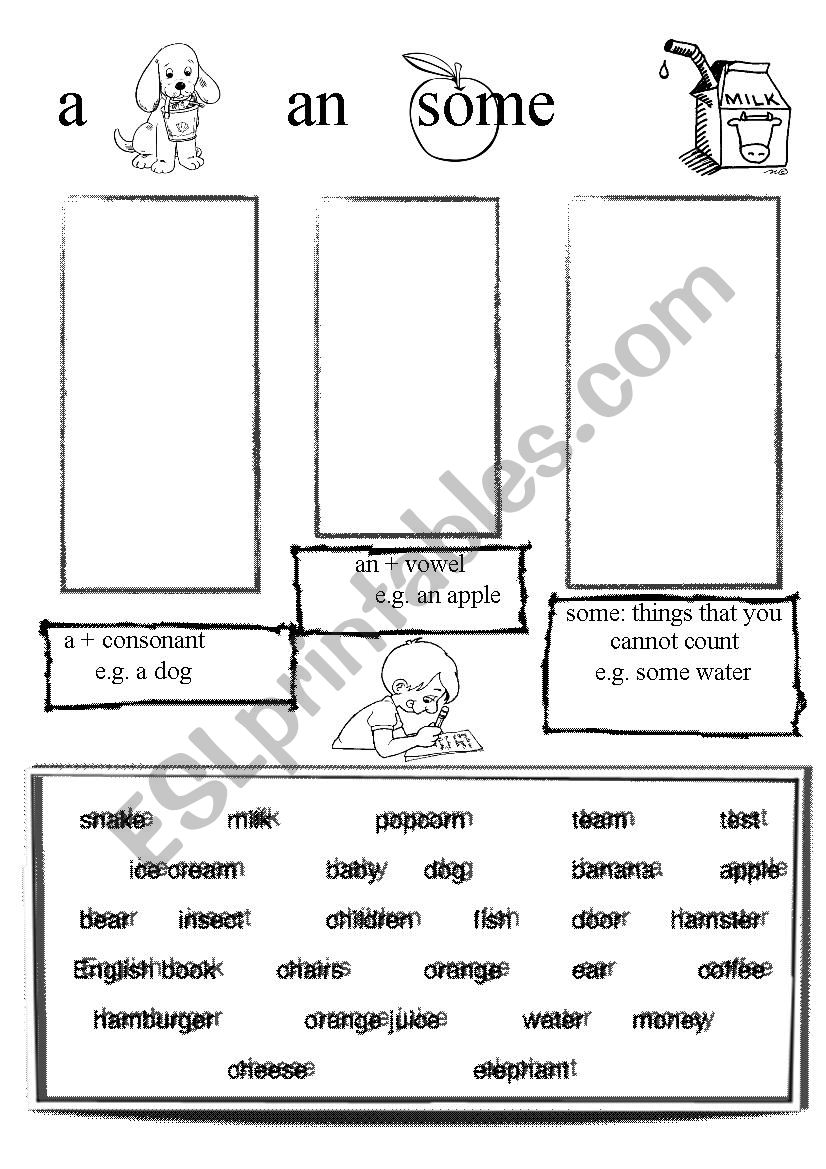 a-an-some worksheet