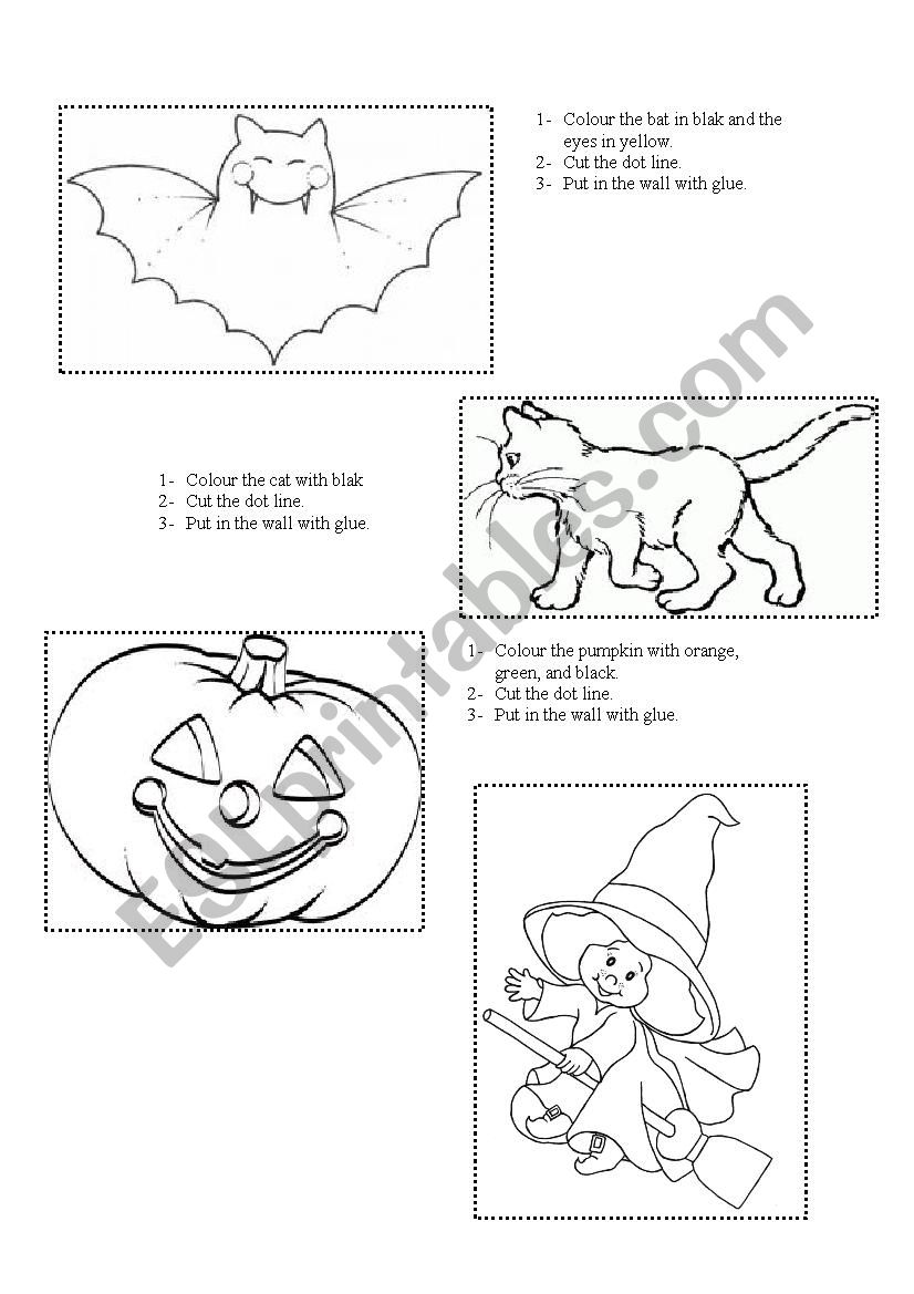 halloween movil worksheet