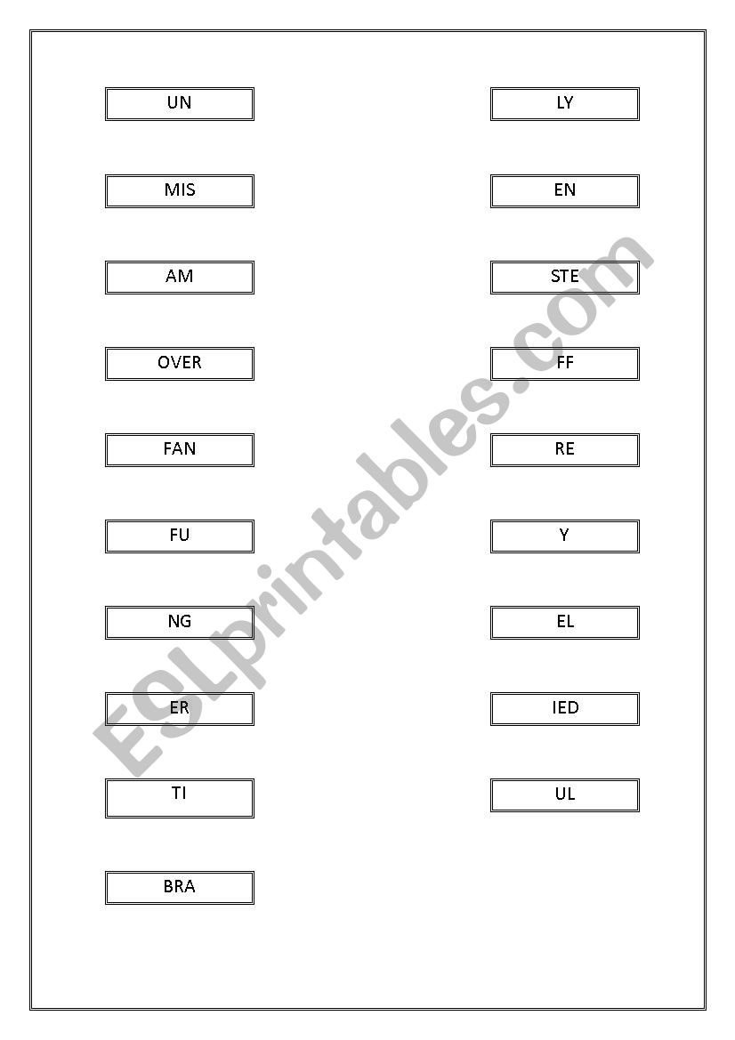 syllable (letters) cards for making words (2 pages)