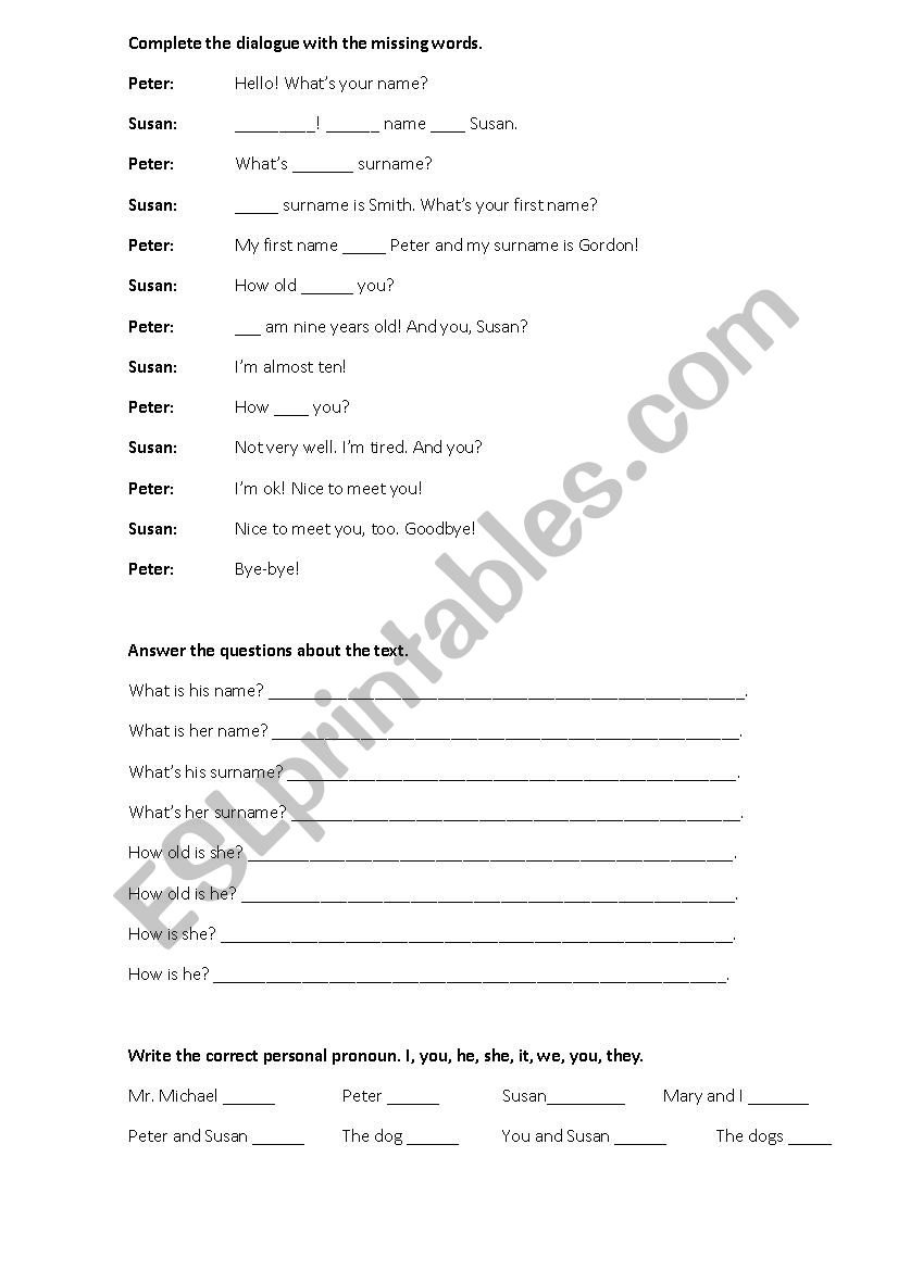 5th grade test - revision worksheet