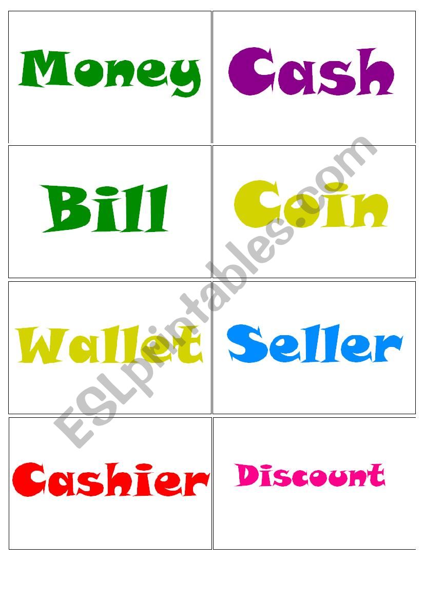 shopping flash card words game2