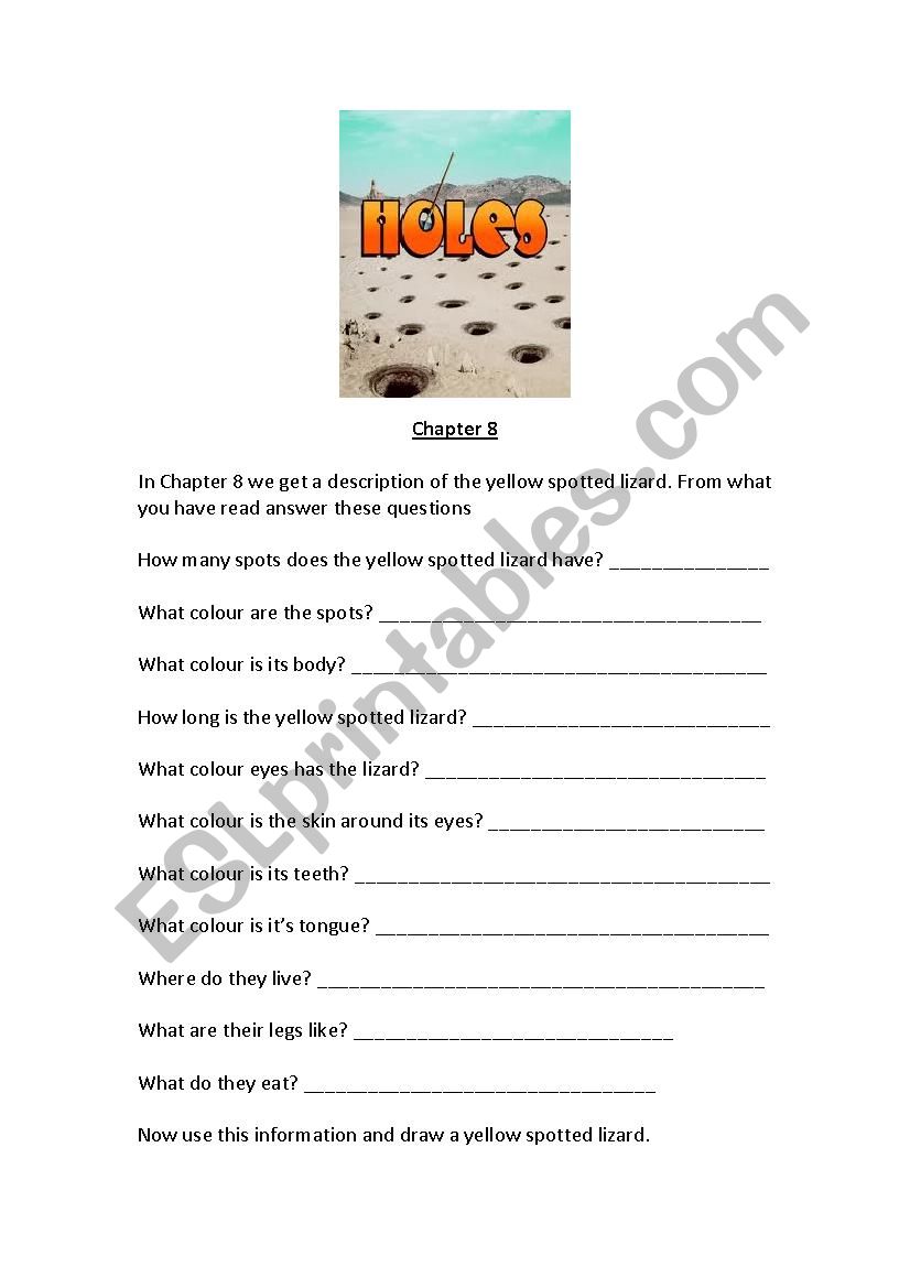 Chapter 8 - holes worksheet