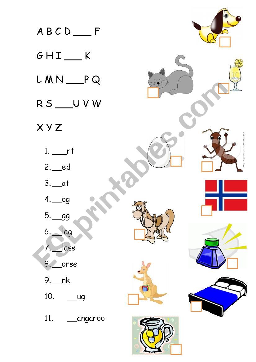 ABC practice worksheet