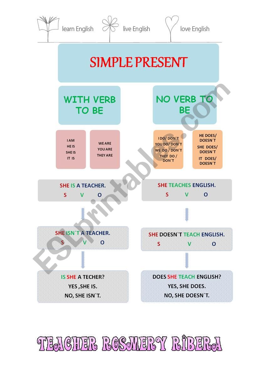 THE PRESENT TENSE worksheet