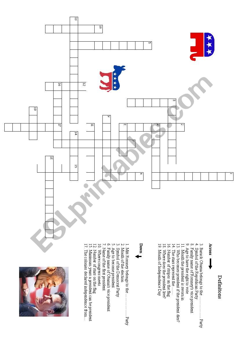 crosswords on the American elction