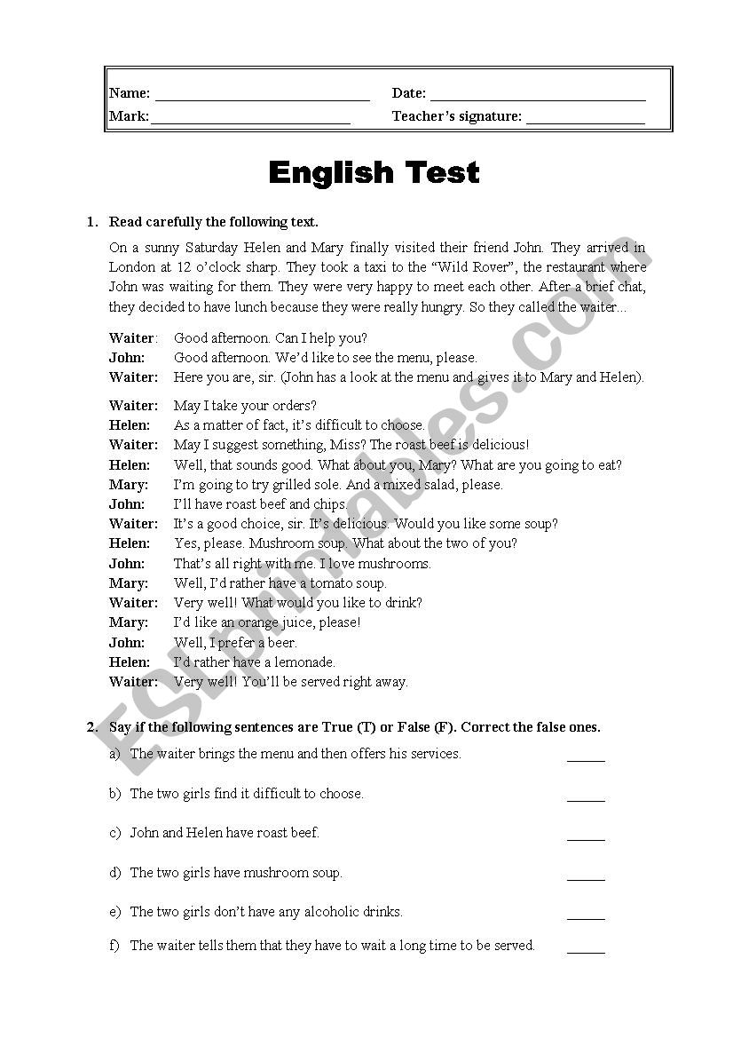 Jobs reading comprehension worksheet