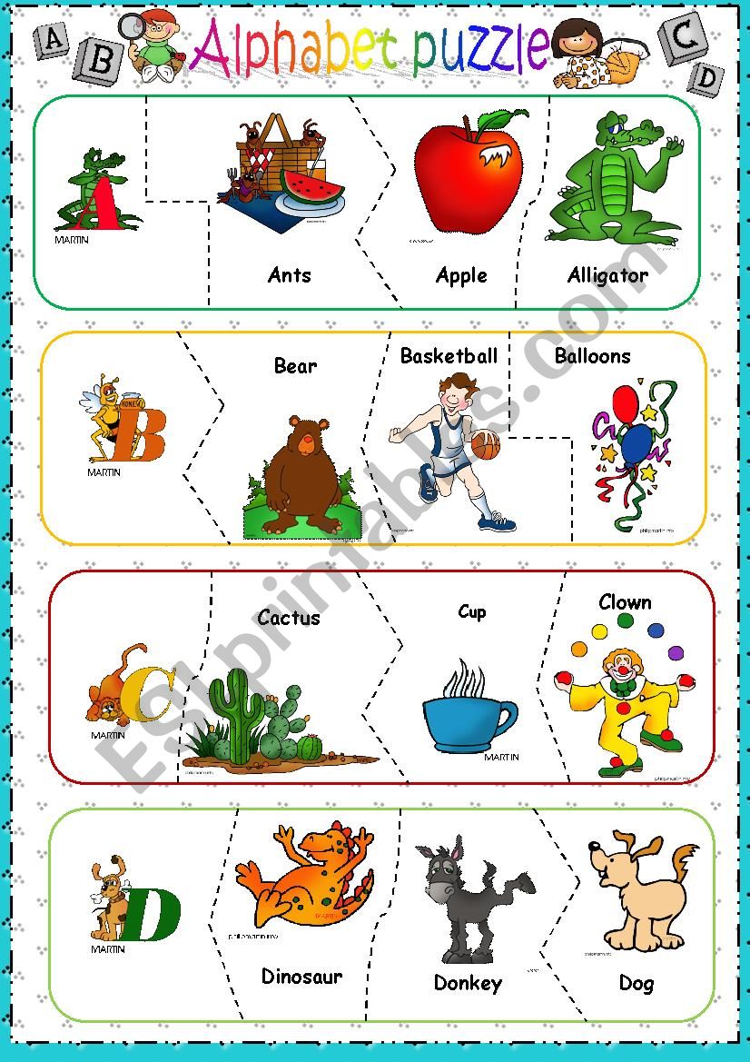 Alphabet puzzle - PART 1 -editable