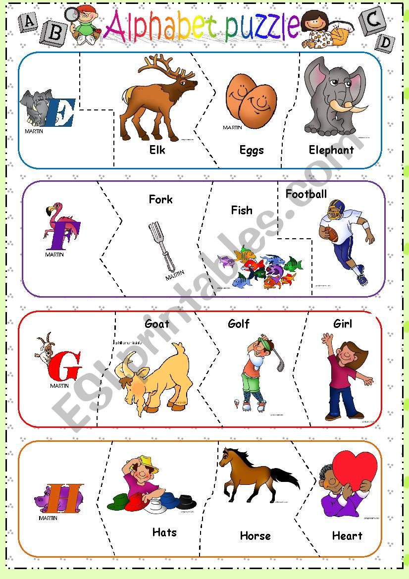 Alphabet puzzle - PART 2 -editable