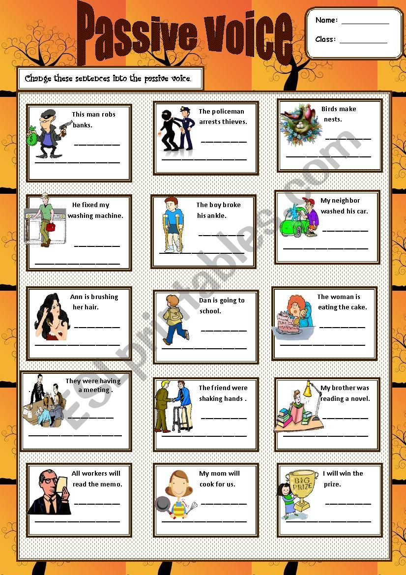 Passive Voice worksheet