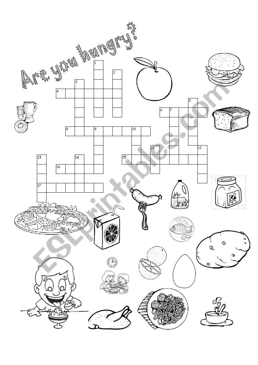are you hungry? worksheet