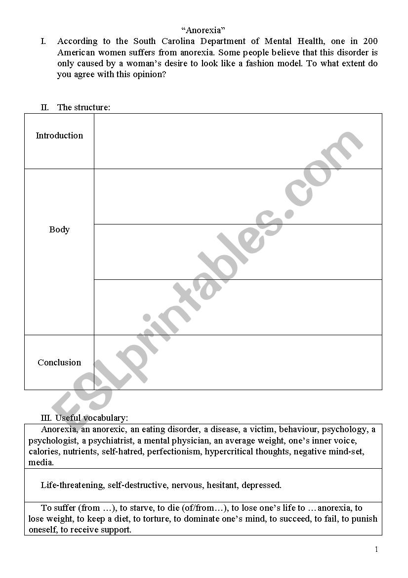 The IELTS Writing Set worksheet