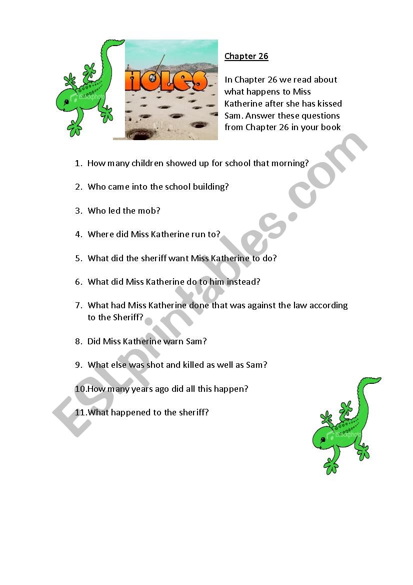 Chapter 26 holes worksheet