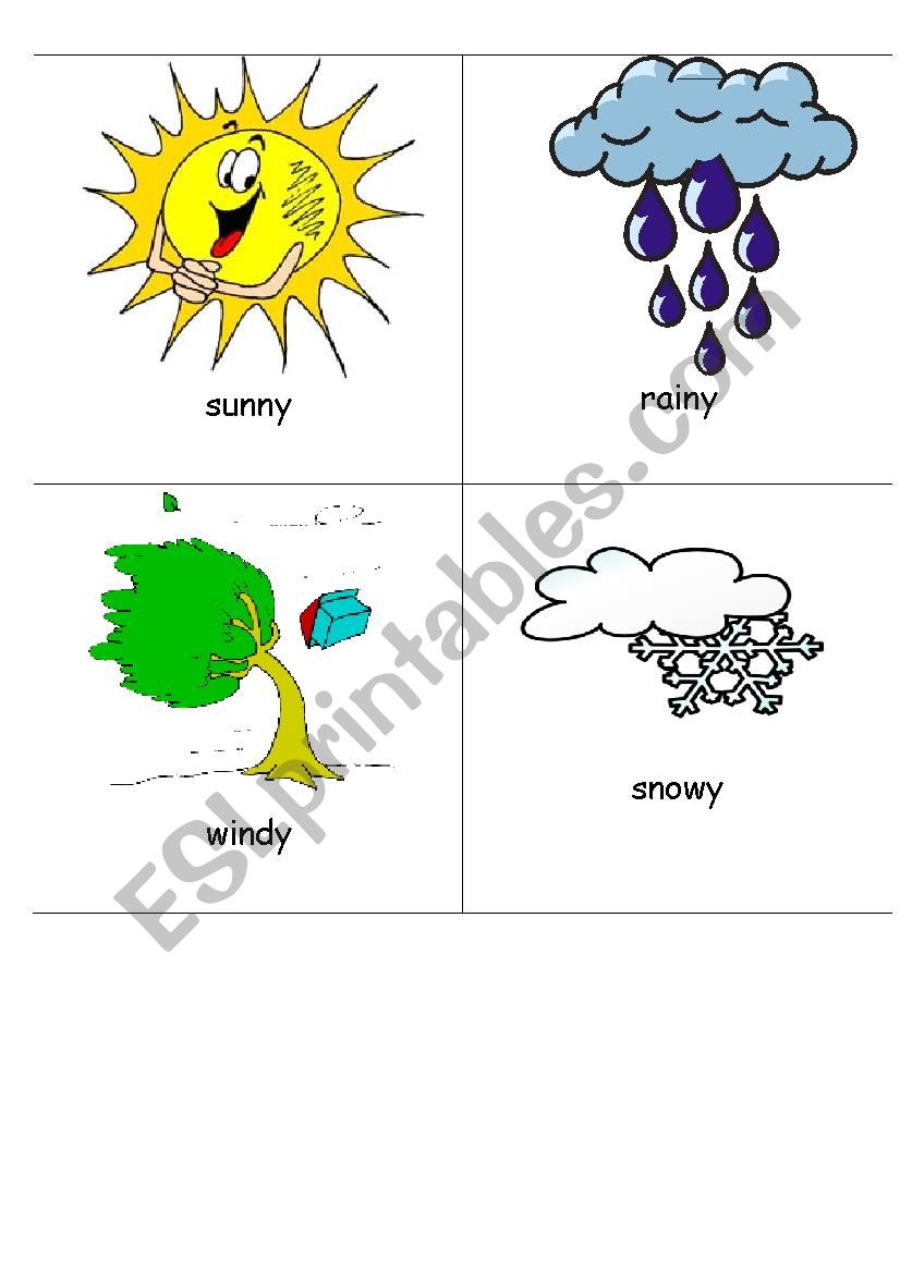 The weather - flashcards worksheet