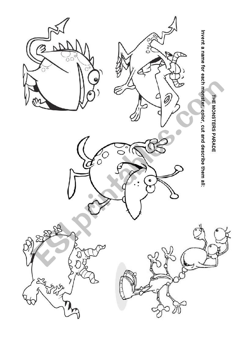The Monsters Parade worksheet