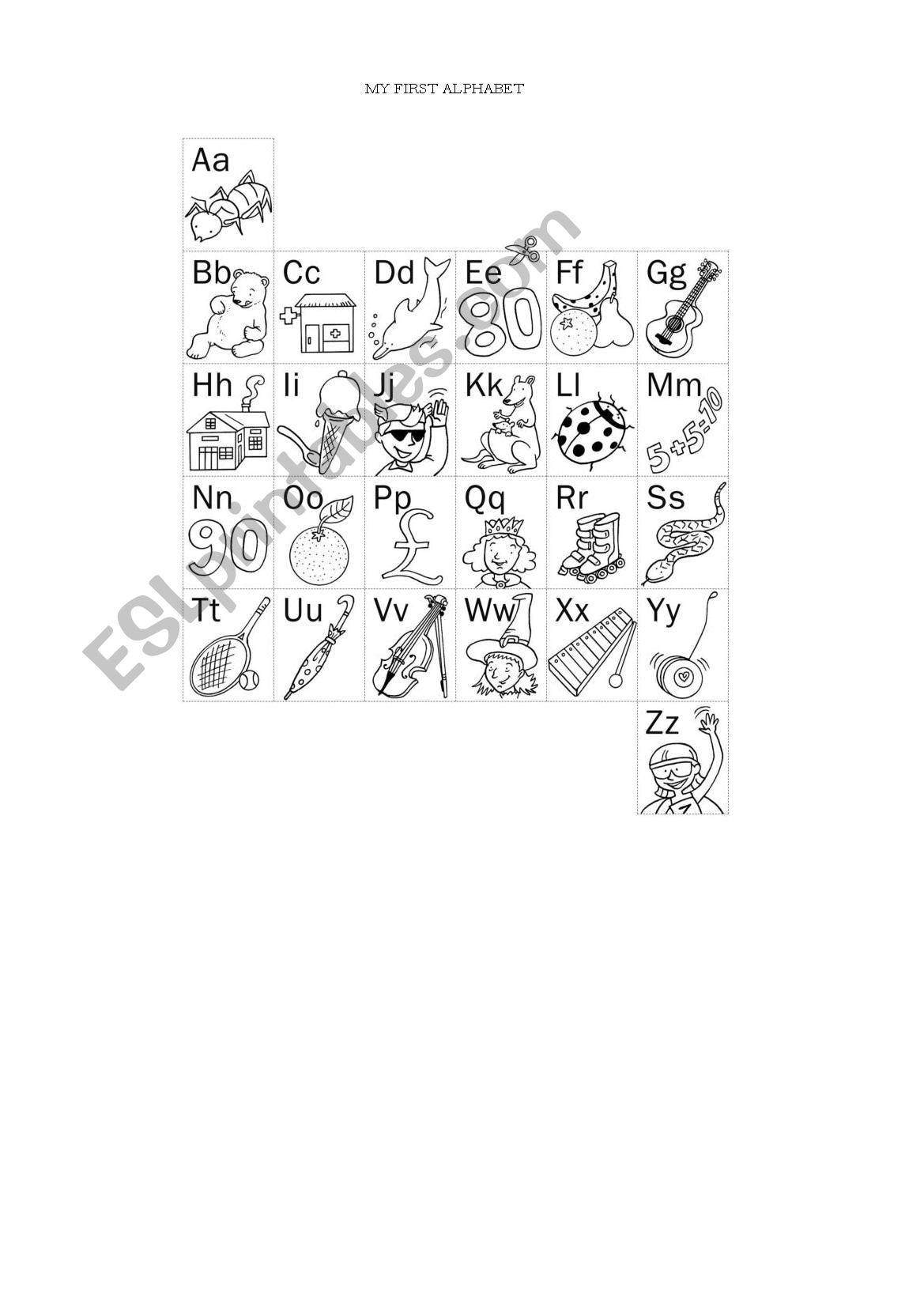 MY FIRST ALPHABET worksheet