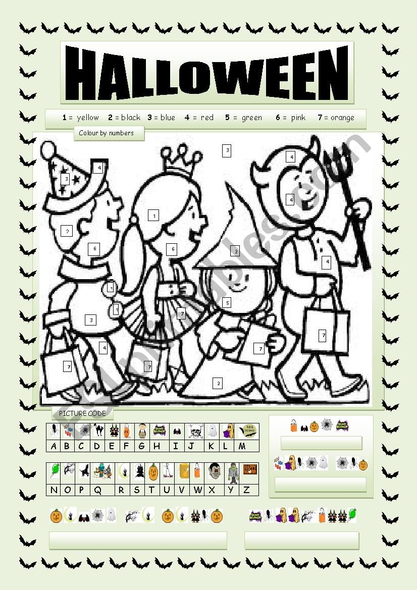 halloween worksheet