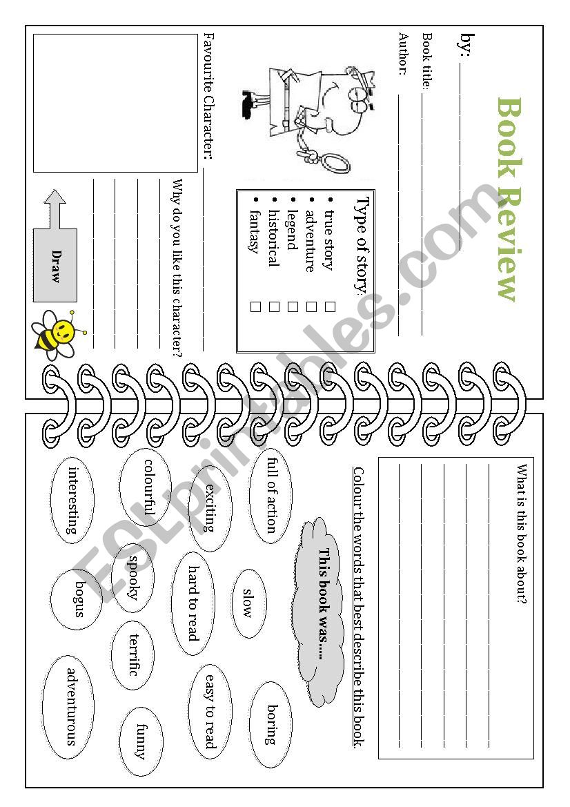 Book Review worksheet