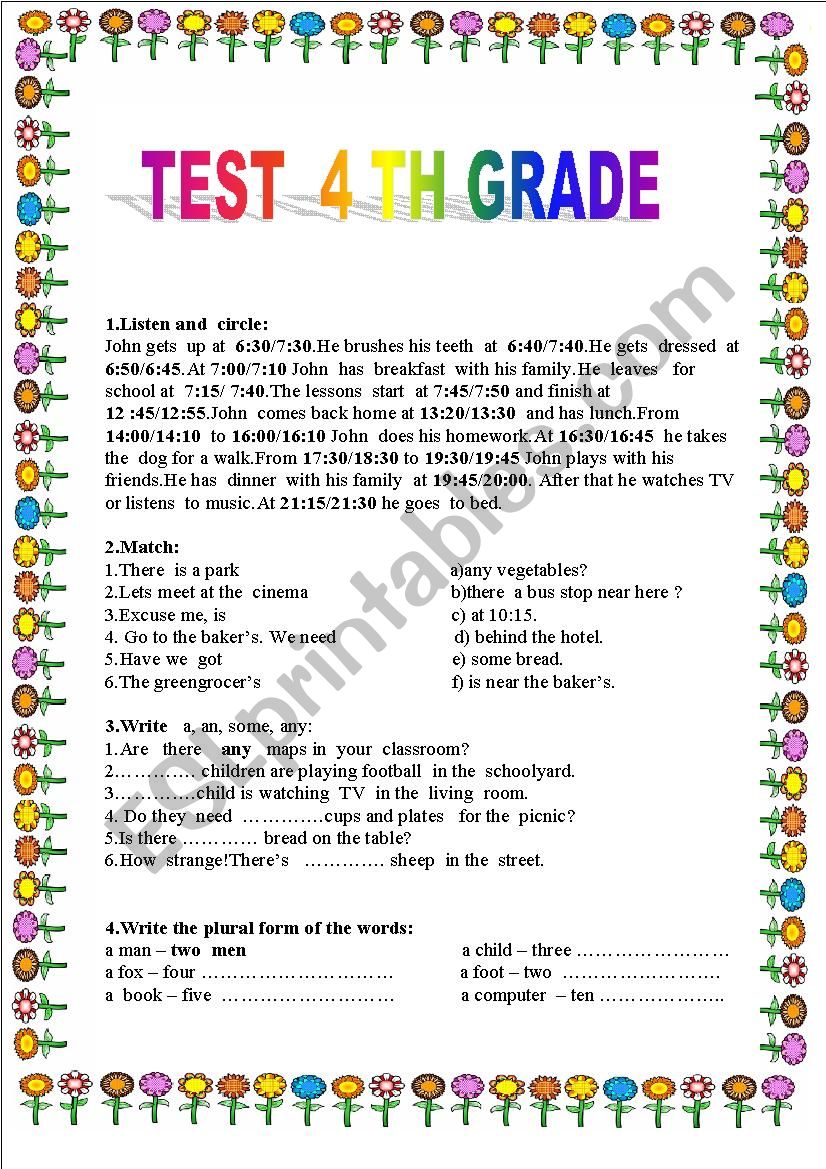 Time , Some ,Any , A or An ,Plural form of the nouns