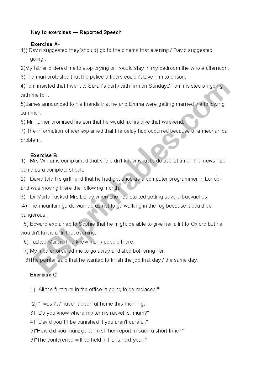 Grammar exercises worksheet