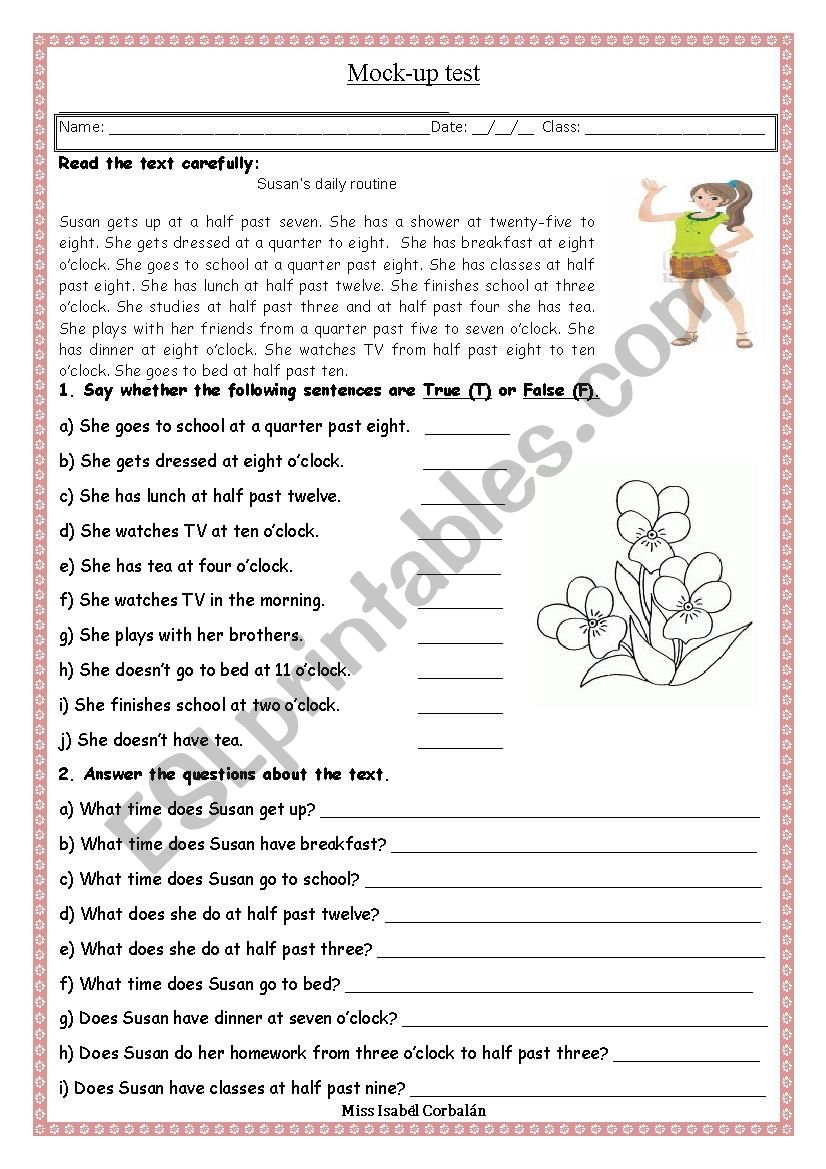 present simple worksheet