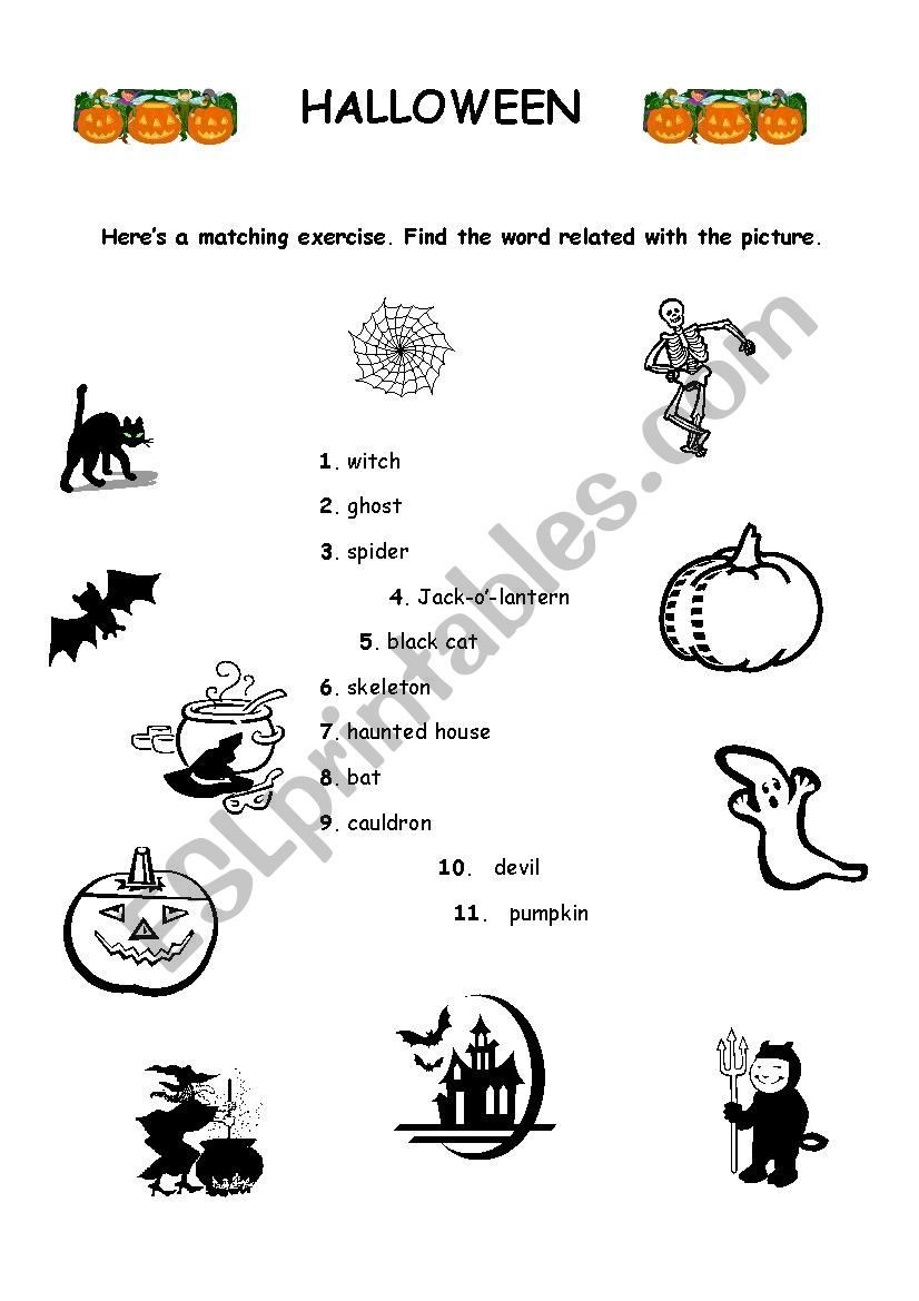 Halloween worksheet