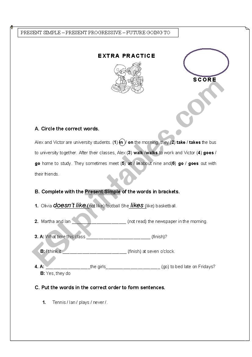 PRACTICE GRAMMAR  worksheet