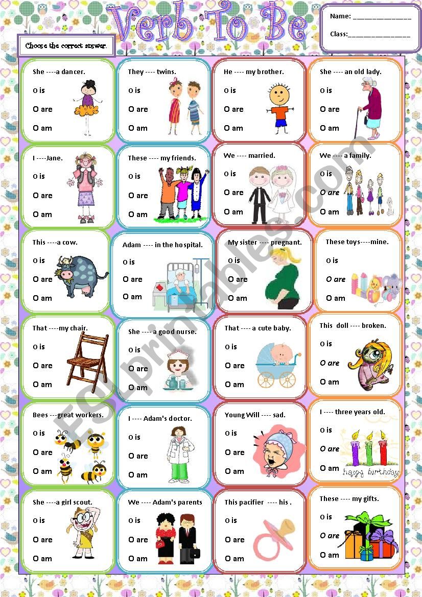 Verb to Be worksheet