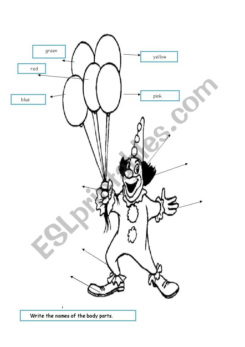 clown worksheet