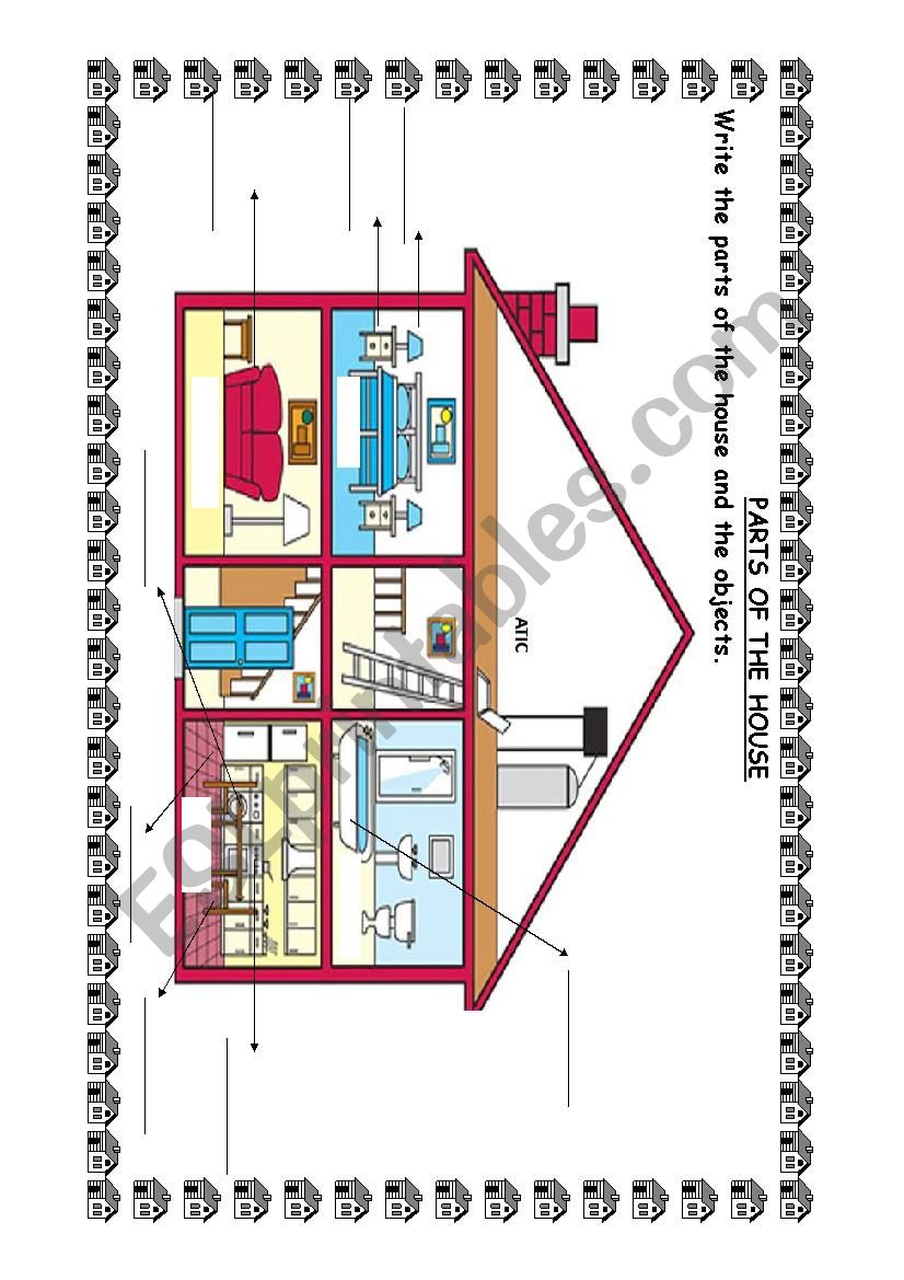 Parts of the House worksheet