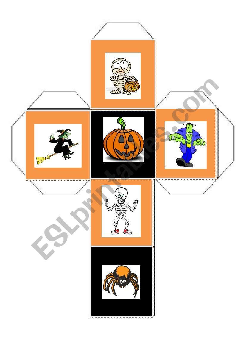 Halloween Dice worksheet