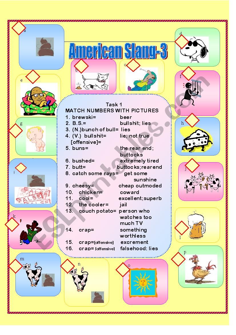 American Slang-3 worksheet