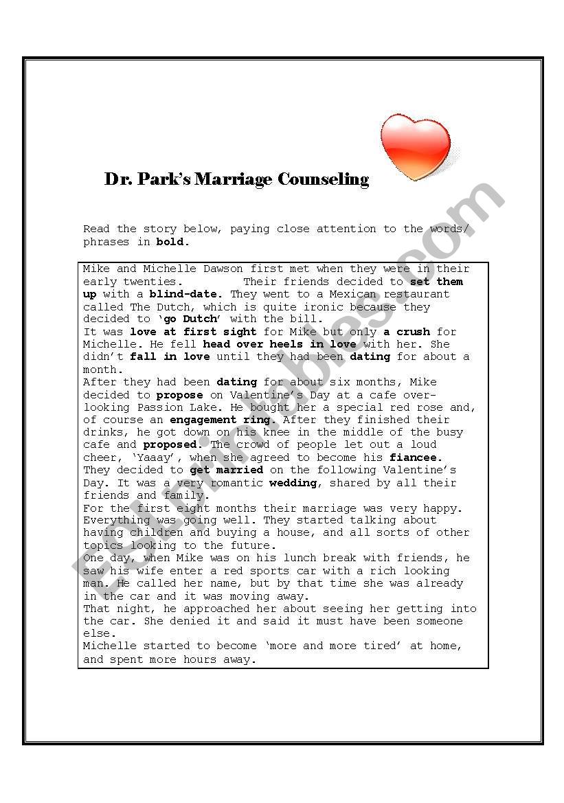 Dr. ParkÂ´s marriage counselling