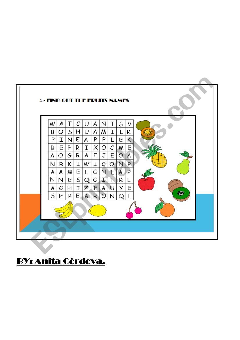 word search worksheet