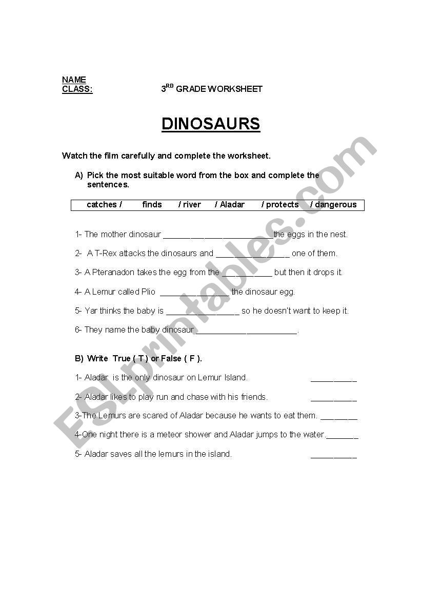 ALADAR worksheet