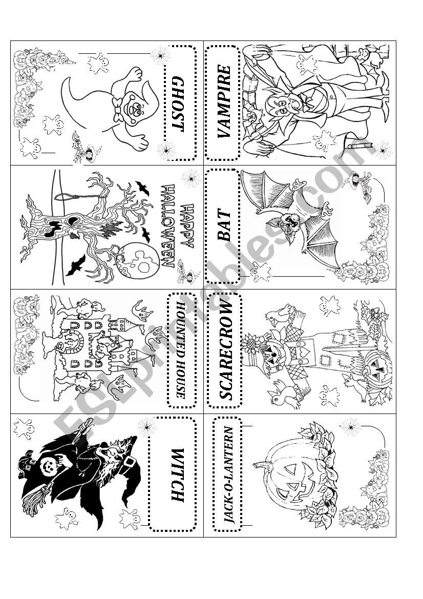 *** HALLOWEEN MINIBOOK*** worksheet