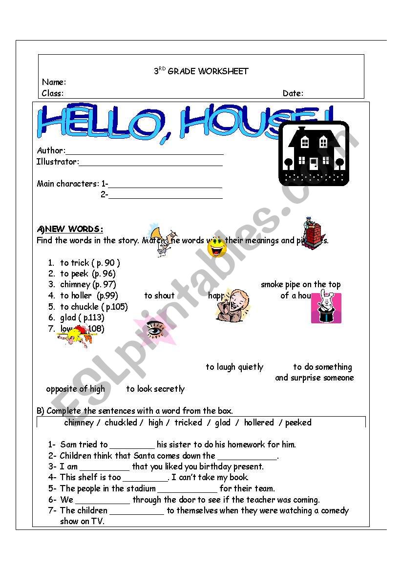 HELLO HOUSE worksheet