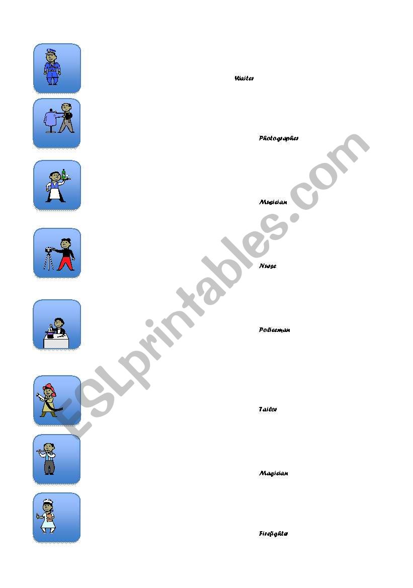 Match pictures worksheet