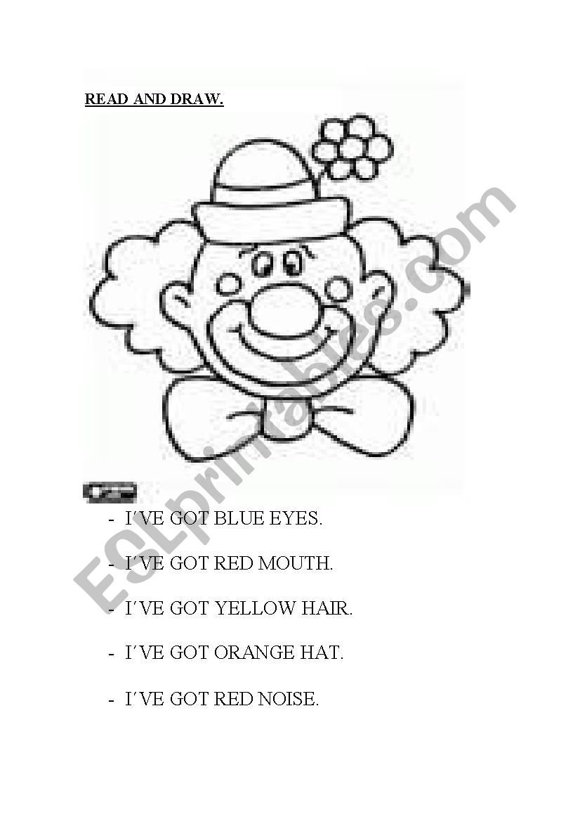 PARTS OF THE FACE worksheet