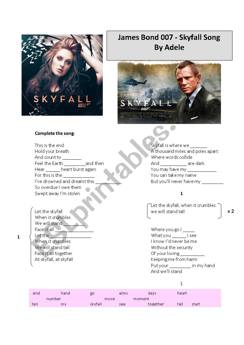 James Bond 007 - Skyfall song by Adele