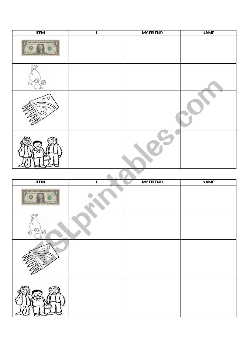 quantity inerview worksheet